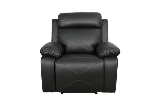 Siavonce 40-in W Modern Black Faux leather Accent Armchair