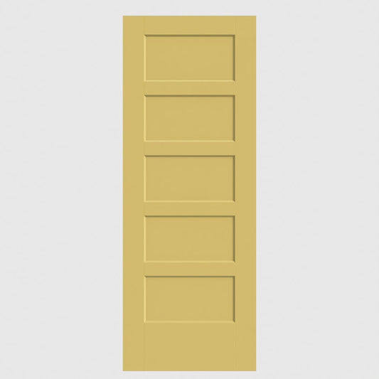 Masonite Bayshore 32-in x 80-in Marigold 5-panel Smooth Solid core Primed Molded composite Slab Door