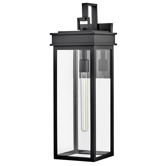 Lark Cole 1 -Light 25-in H Satin Black Hardwired Outdoor Wall Light