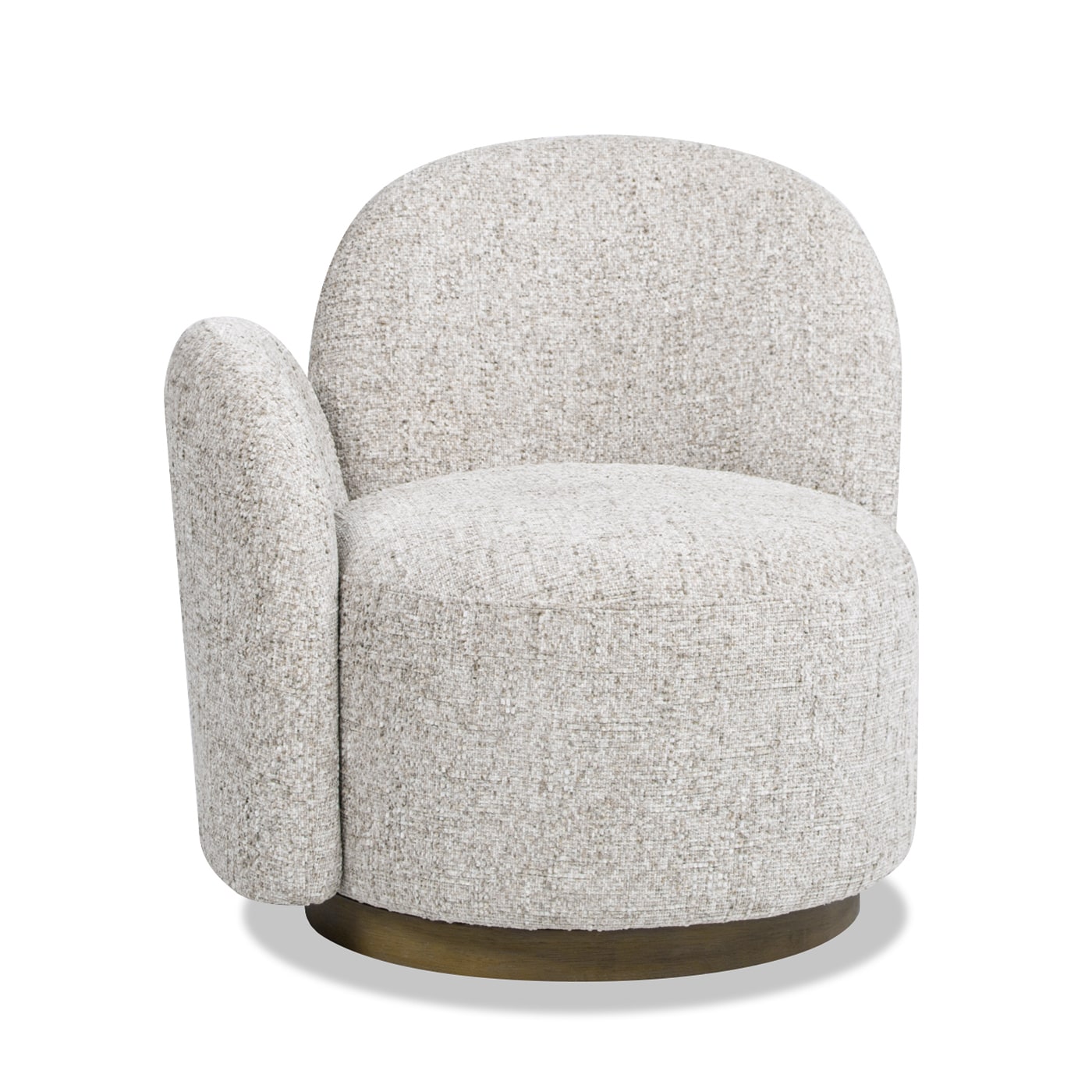 Jennifer Taylor Home Duo 30.5-in W Modern Greige Beige Chenille Swivel Accent Armchair