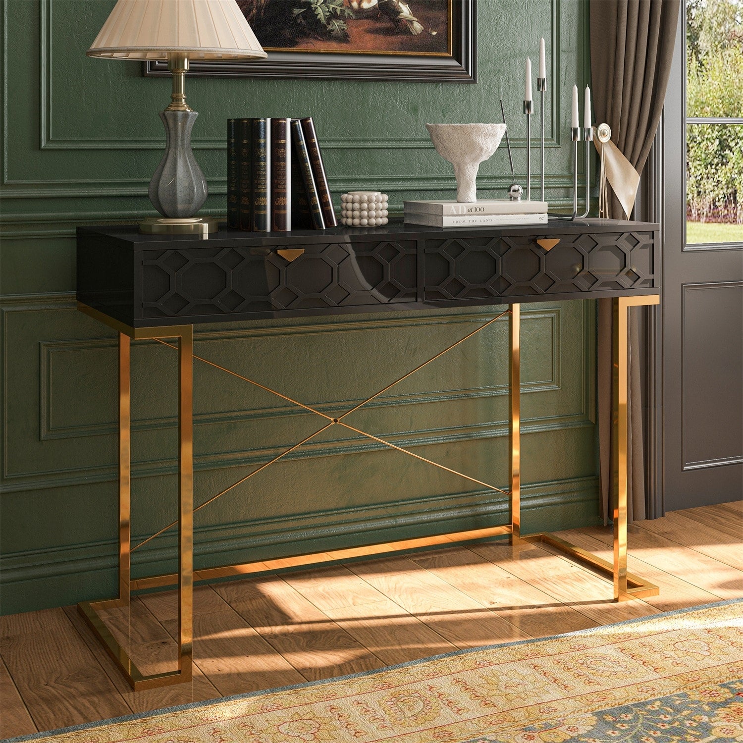 Mondawe 42-in Black Modern/Contemporary Writing desk