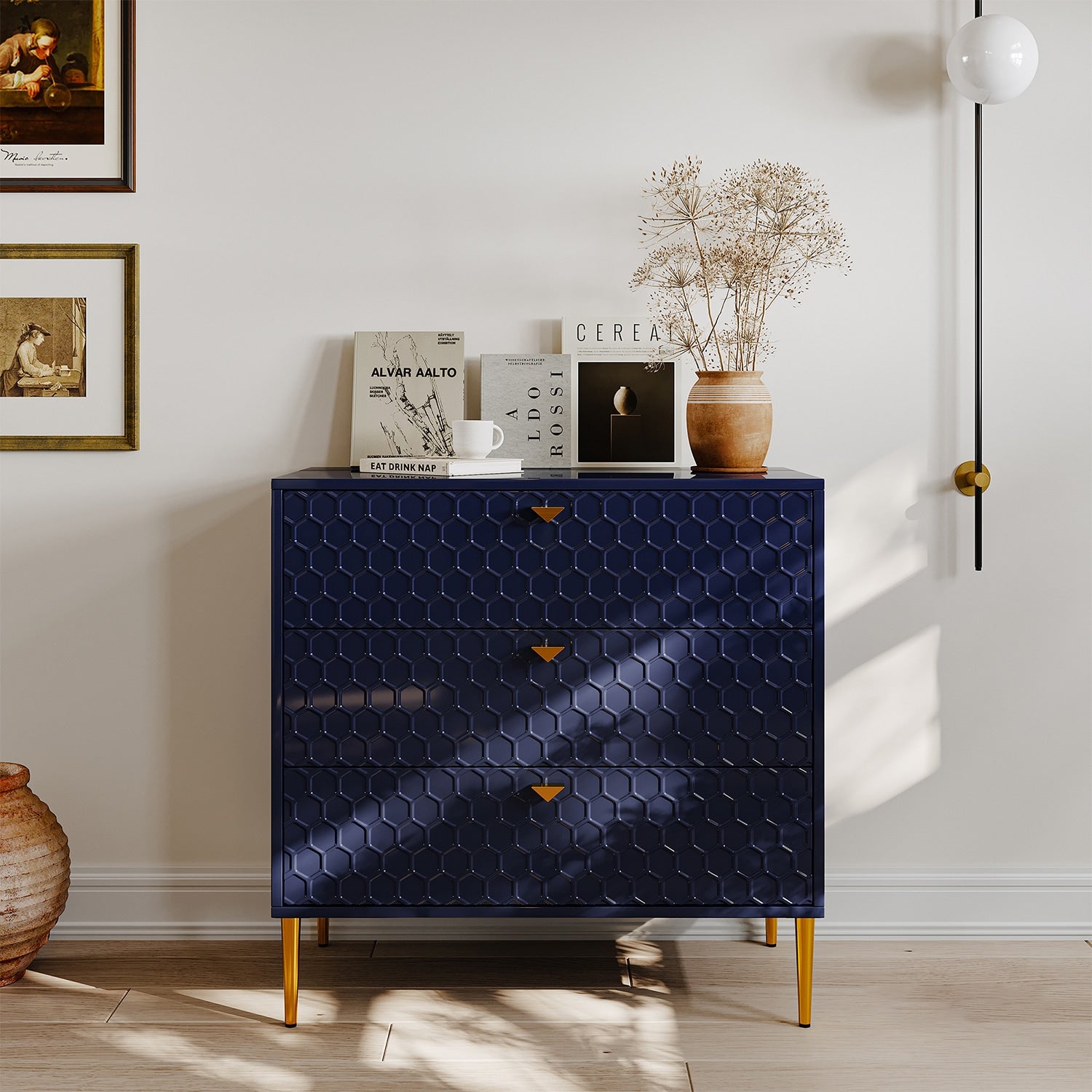 Mondawe 31.5-in W Blue Accent Cabinet