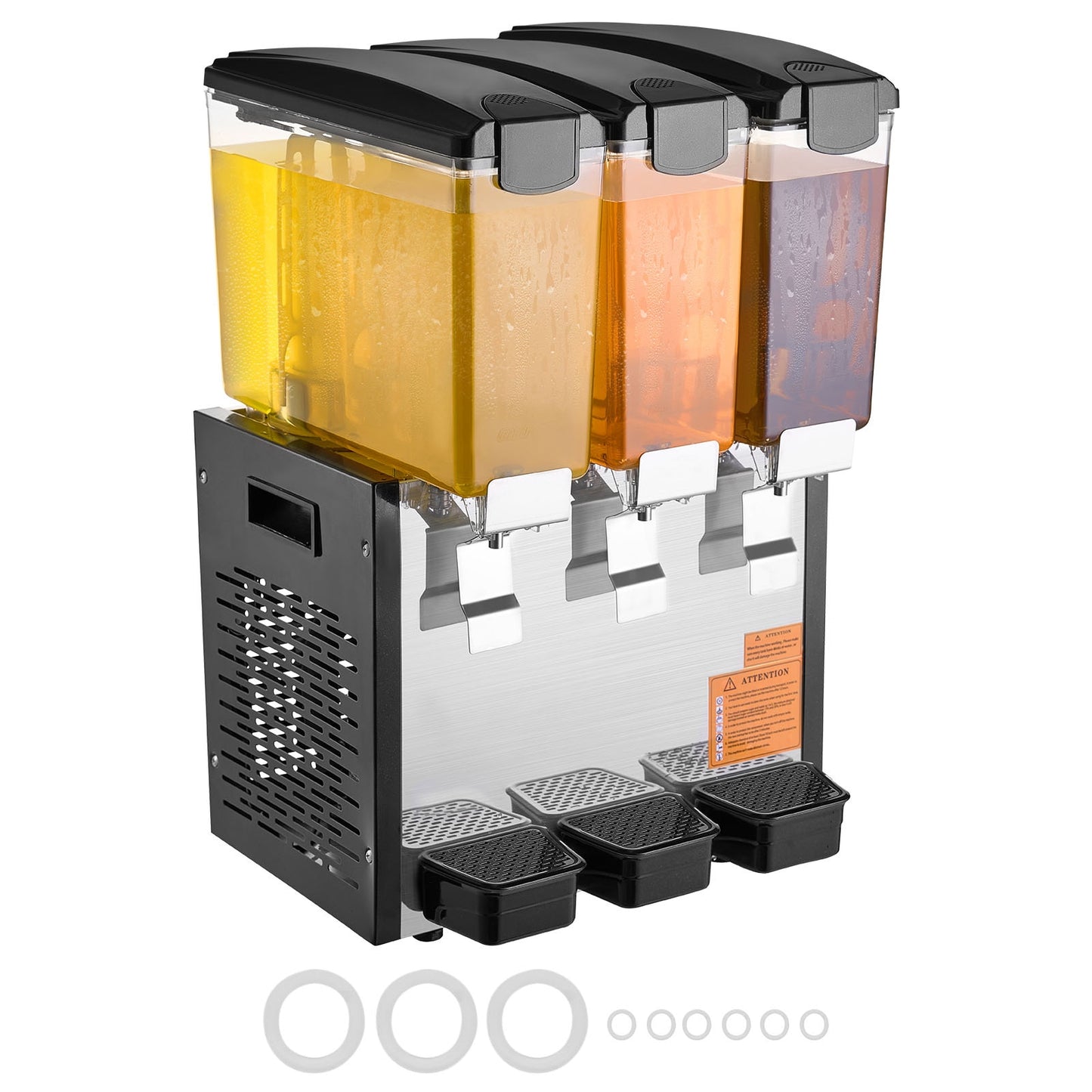 VEVOR 10 L 3 Tanks Beverage Dispensers 7.93-Gallon Food-grade PC Tank