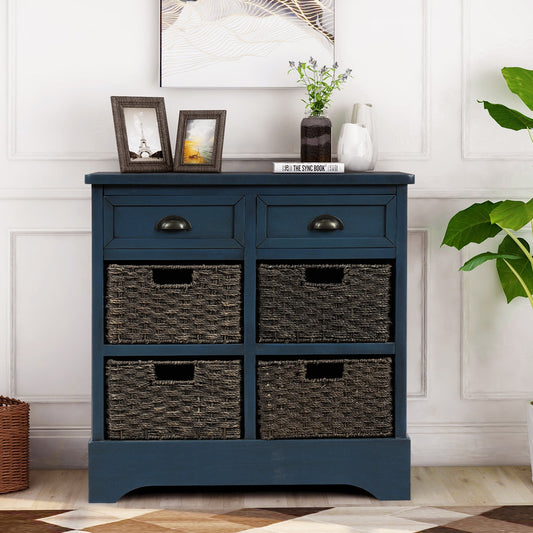 JIMSMAISON 28-in W Antique Navy Accent Cabinet