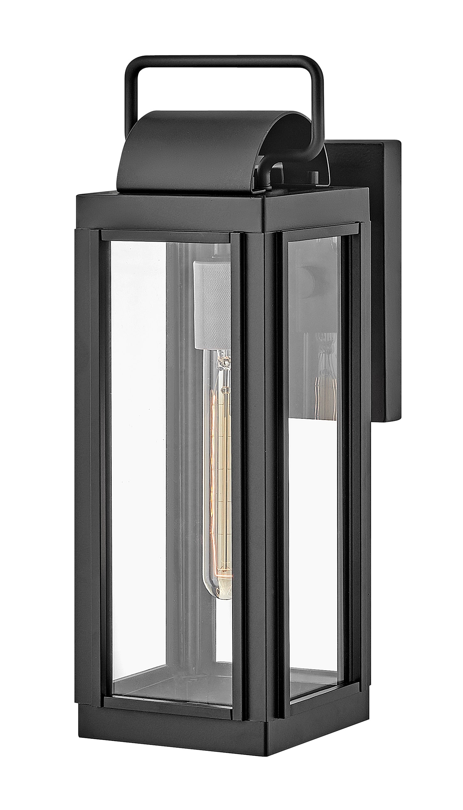 Hinkley Sag Harbor 1 -Light 16.25-in H Satin Black Hardwired Outdoor Wall Light