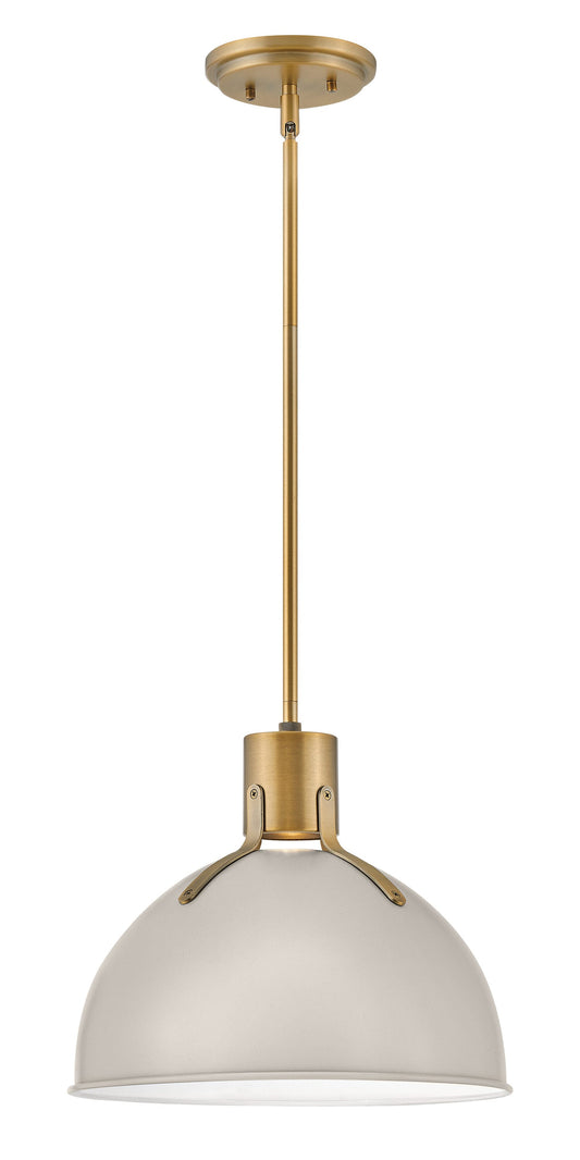 Hinkley Argo 1 -Light Lacquered Brass Modern/contemporary Metal Dome Medium Indoor Hanging Pendant Light