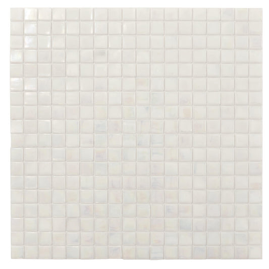 Apollo Tile Skosh Dark Bone White 11-1/2-in x 11-1/2-in Glossy Glass Mosaic Floor and Wall Tile ( 18.69-sq ft Carton )