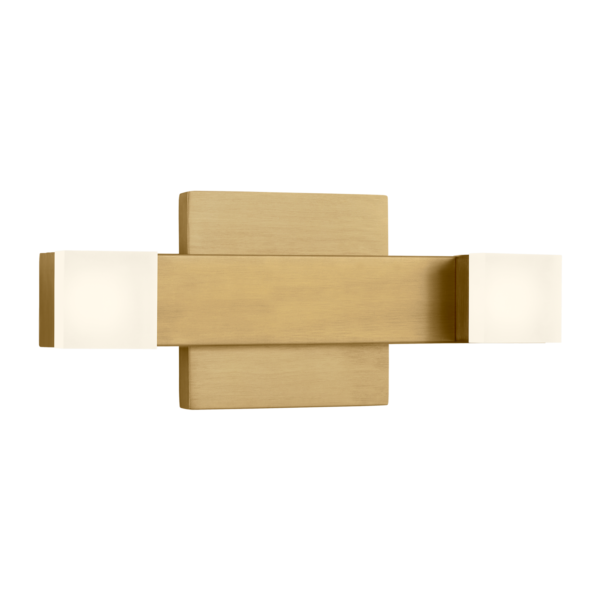 Scott Living Brander 11.38-in 2 Light Satin Brass Integrated LED Modern/contemporary Bathroom Vanity light