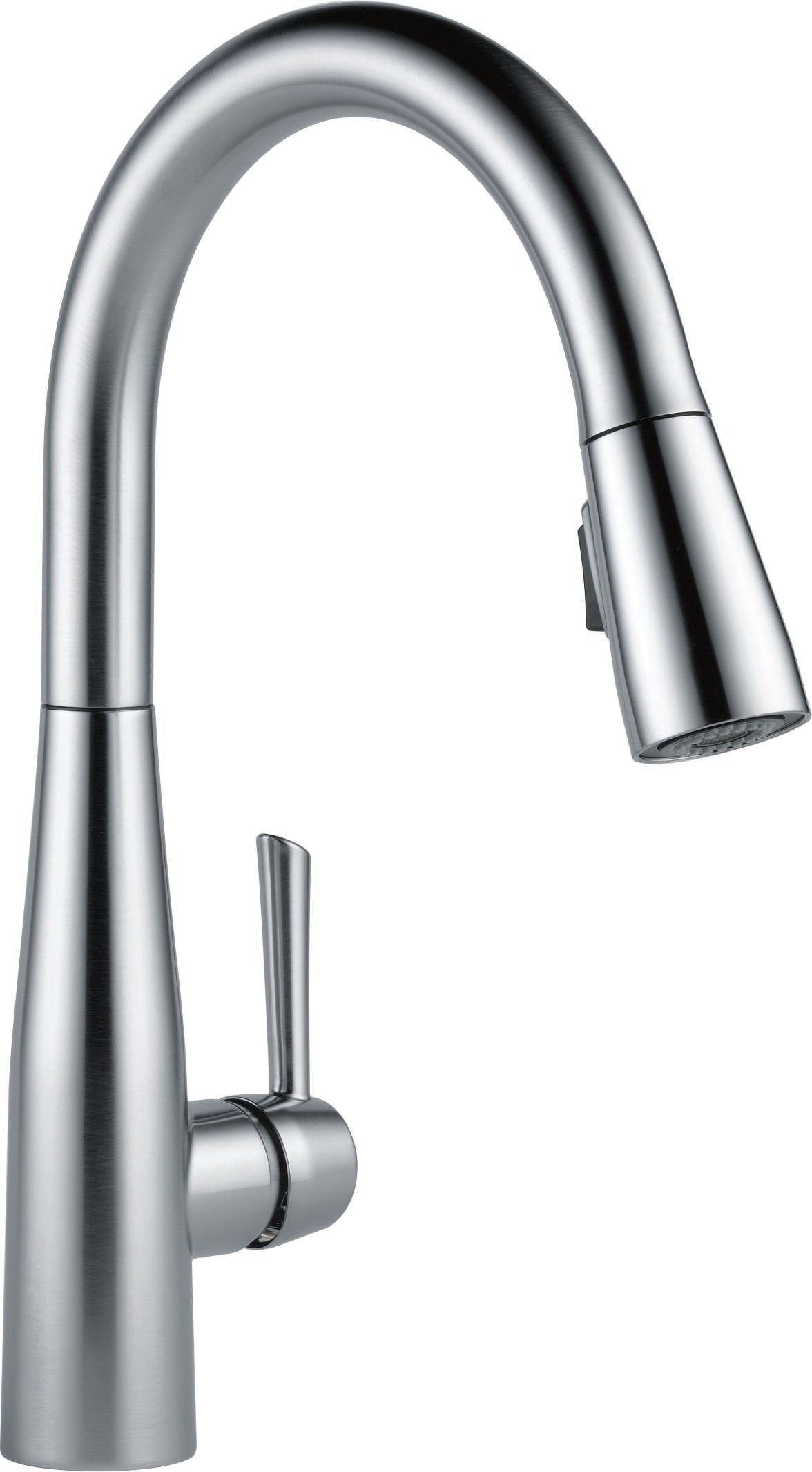 Delta Essa Arctic Stainless Single Handle Deck-mount Touchless Pull-down Kitchen Faucet with Sprayer (Includes Deck Plate)