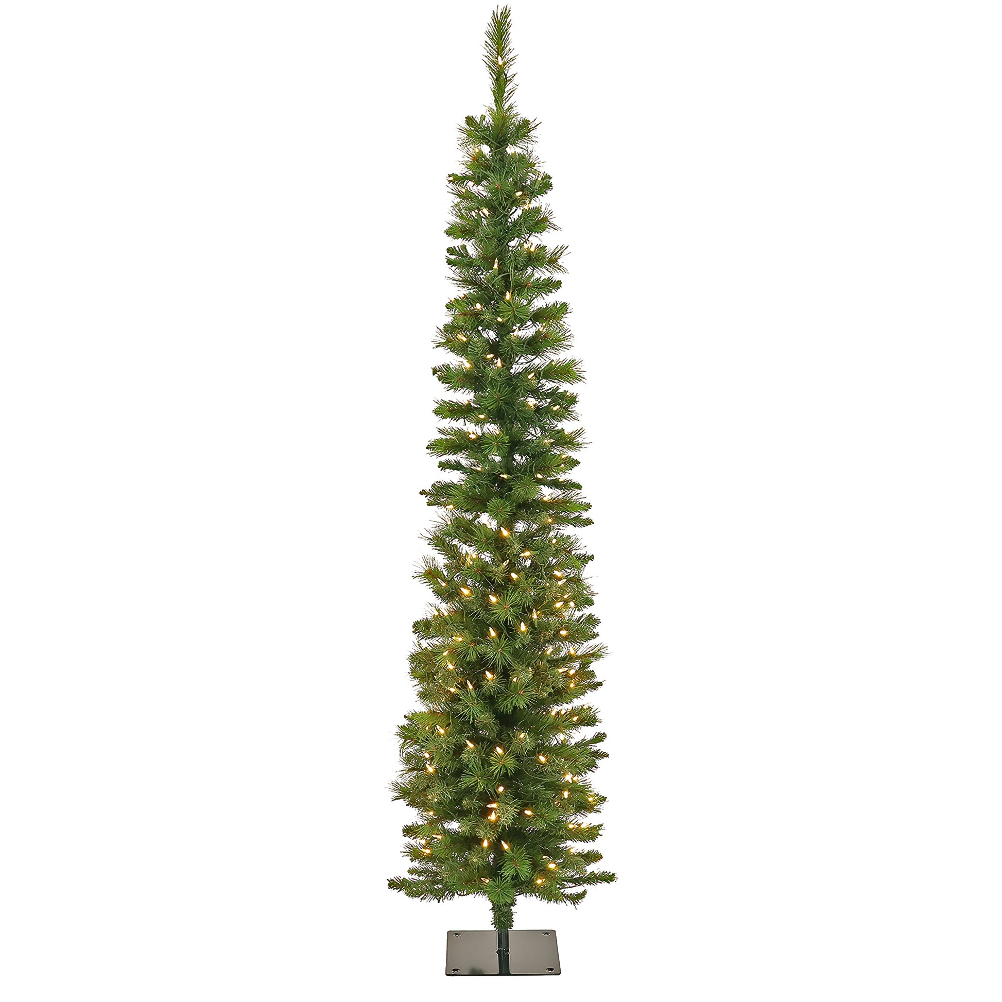 National Tree Company 6-ft Pre-lit Pencil Artificial Christmas Tree with White LED Lights