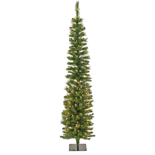 National Tree Company 6-ft Pre-lit Pencil Artificial Christmas Tree with White LED Lights