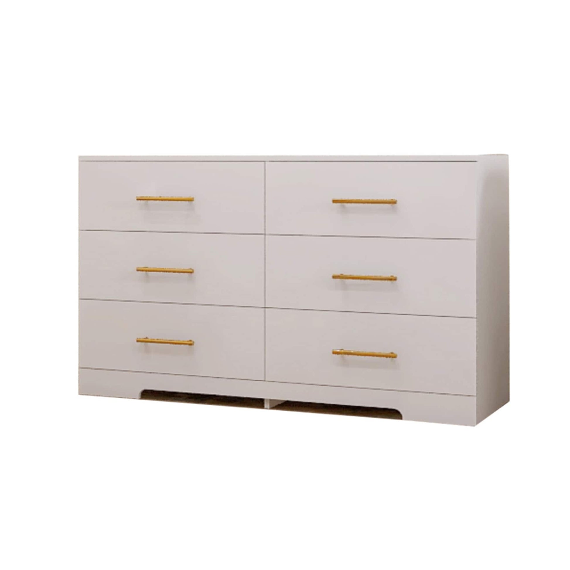 SINOFURN White 6 -Drawer 47.2-in Combo dresser