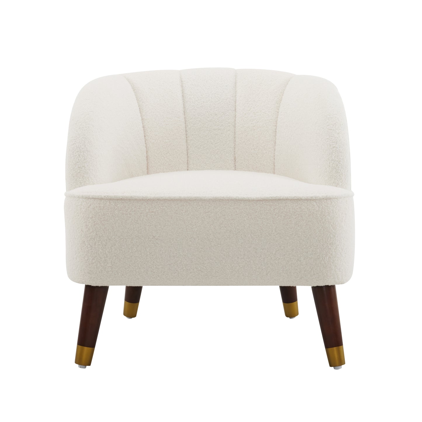CESICIA 28-in W Modern White Boucle Accent Armchair