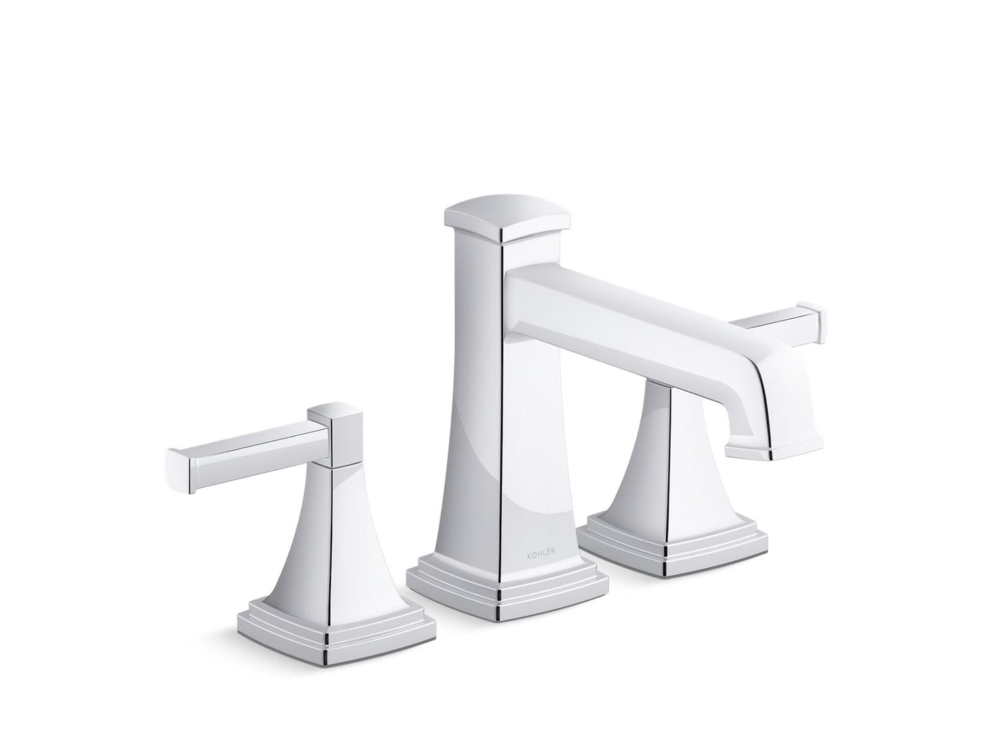 KOHLER Riff Polished Chrome 2-handle Deck-mount Roman Low-arc Bathtub Faucet
