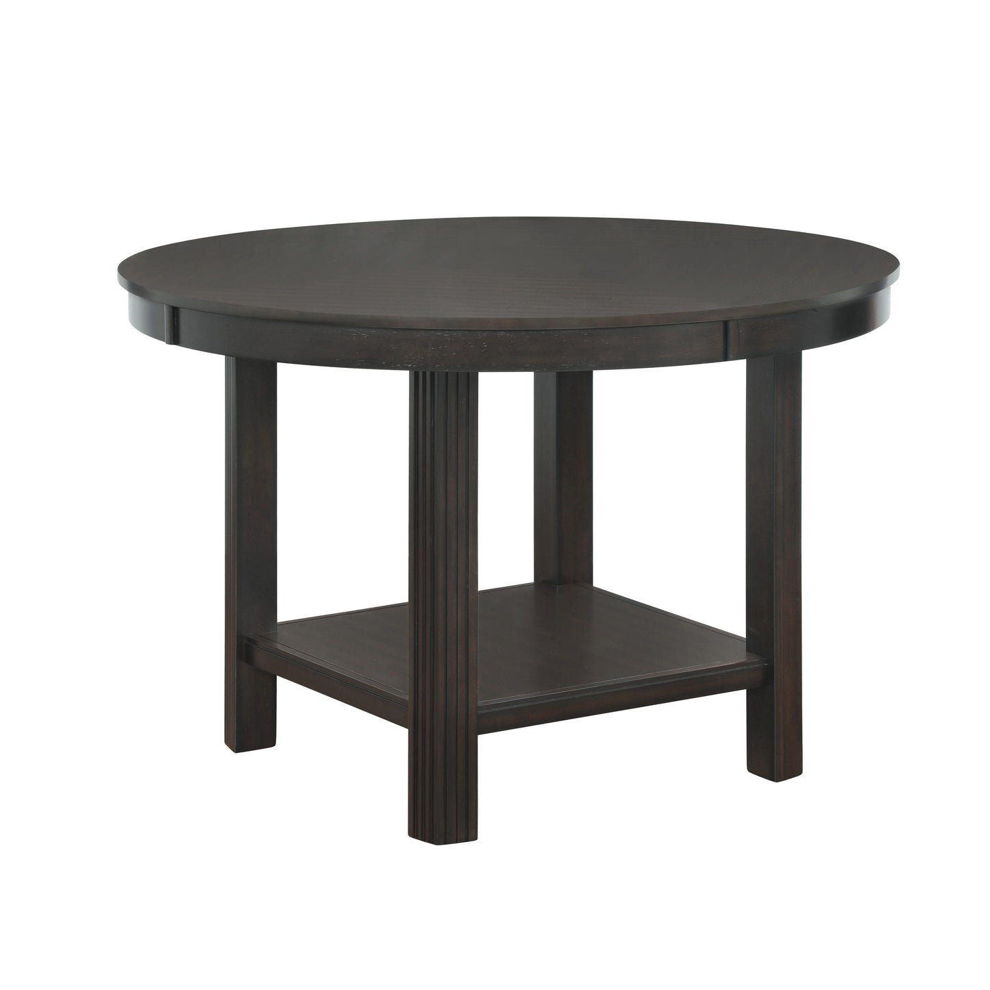 Linon Dark Chocolate Round Transitional Wood Dining Table, with Dark Brown Finish and Wood 45-in L x 30.5-in H