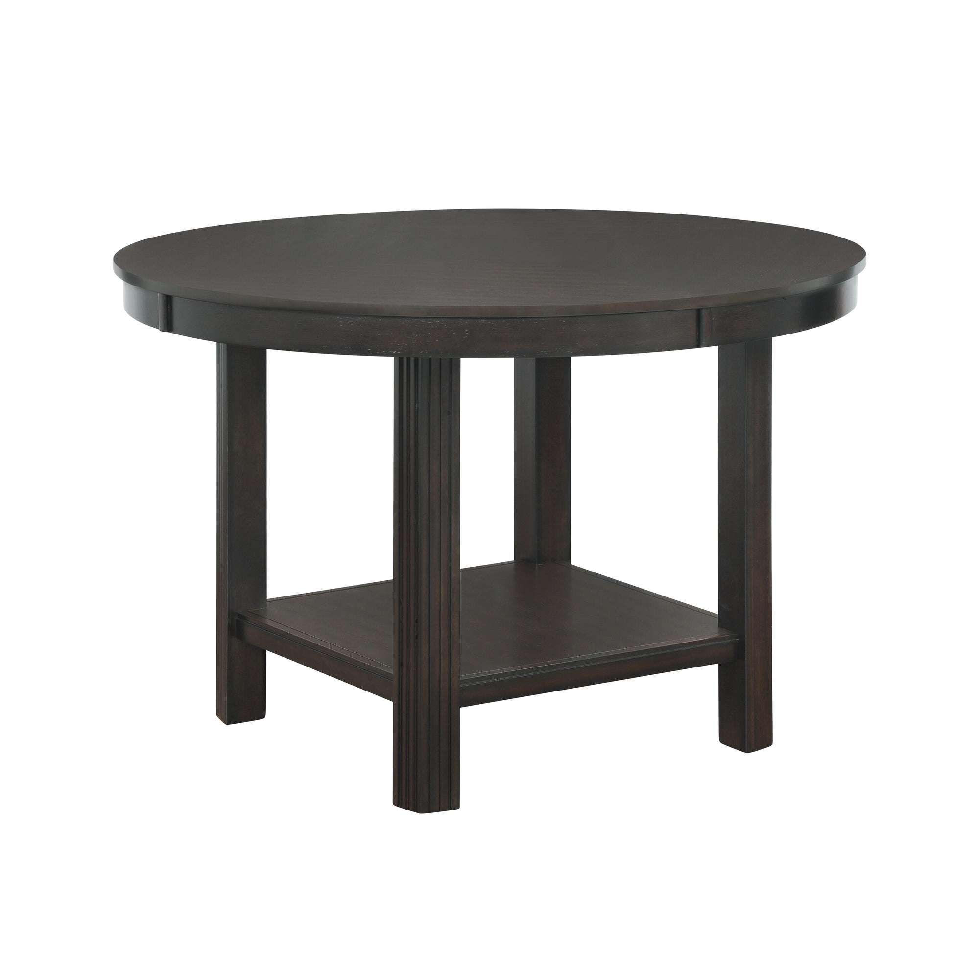 Linon Dark Chocolate Round Transitional Wood Dining Table, with Dark Brown Finish and Wood 45-in L x 30.5-in H
