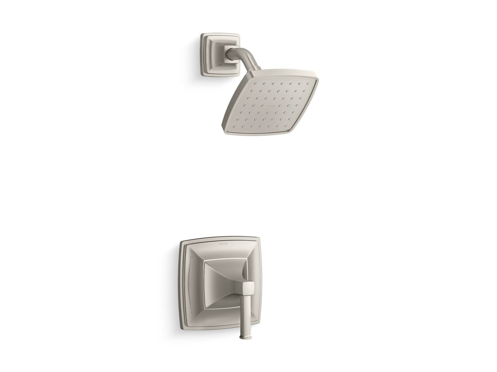 KOHLER Riff 2.5 GPM 1-Handle Rite-Temp Tub and Shower Trim Kit in Vibrant Brushed Nickel (Valve Not Included)