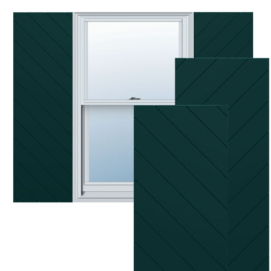 Ekena Millwork 18-in W x 79-in H Thermal Green Flat panel Exterior Shutters ( 2 -Pack )