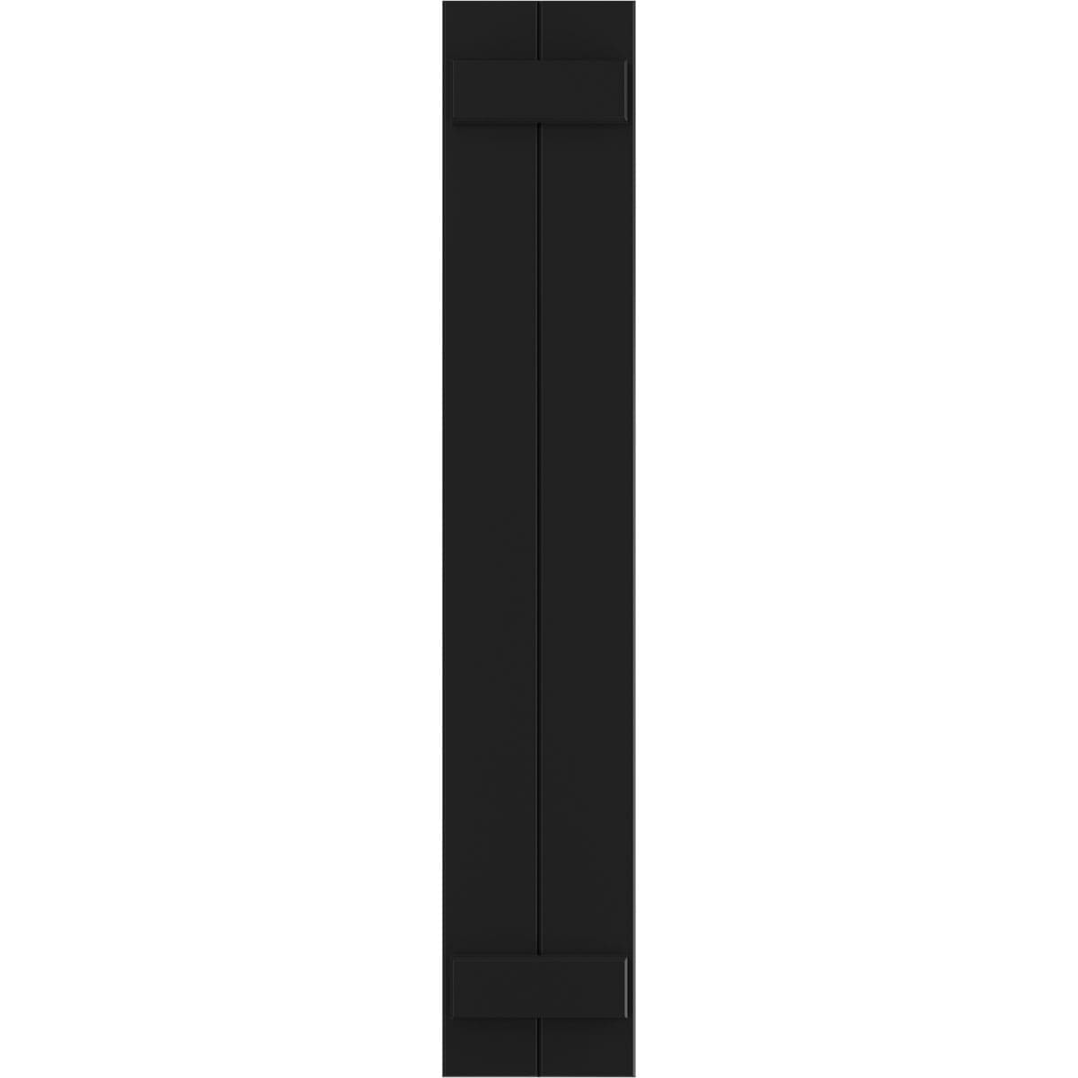 Ekena Millwork 10.75-in W x 64-in H Black Board and batten Exterior Shutters ( 2 -Pack )