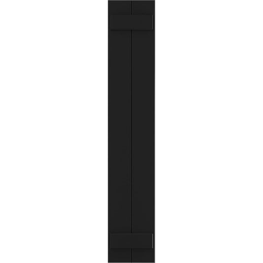 Ekena Millwork 10.75-in W x 62-in H Black Board and batten Exterior Shutters ( 2 -Pack )