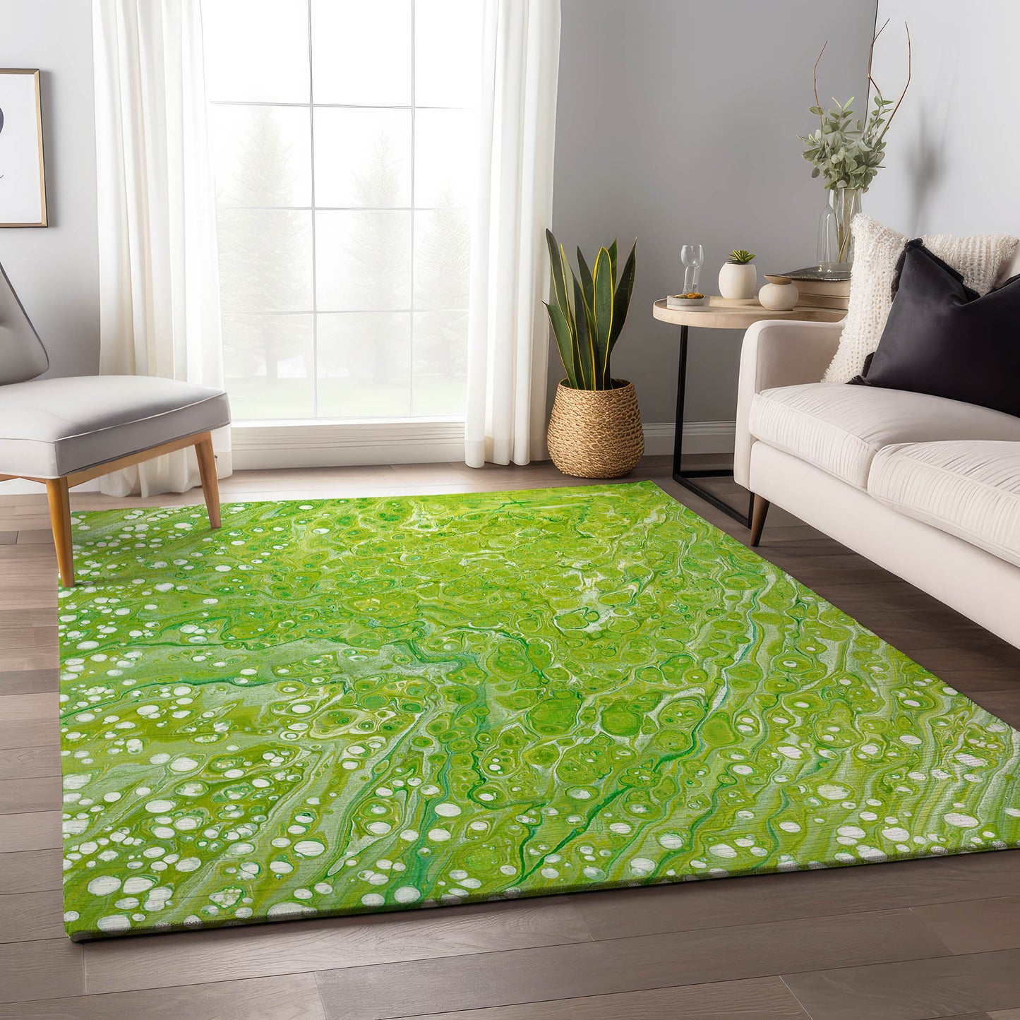 Addison Rugs Mayfield AMF50CL 8 x 10 (ft) Loomed Polyester Clover Rectangular Indoor Abstract Machine washable Pet Friendly Area rug