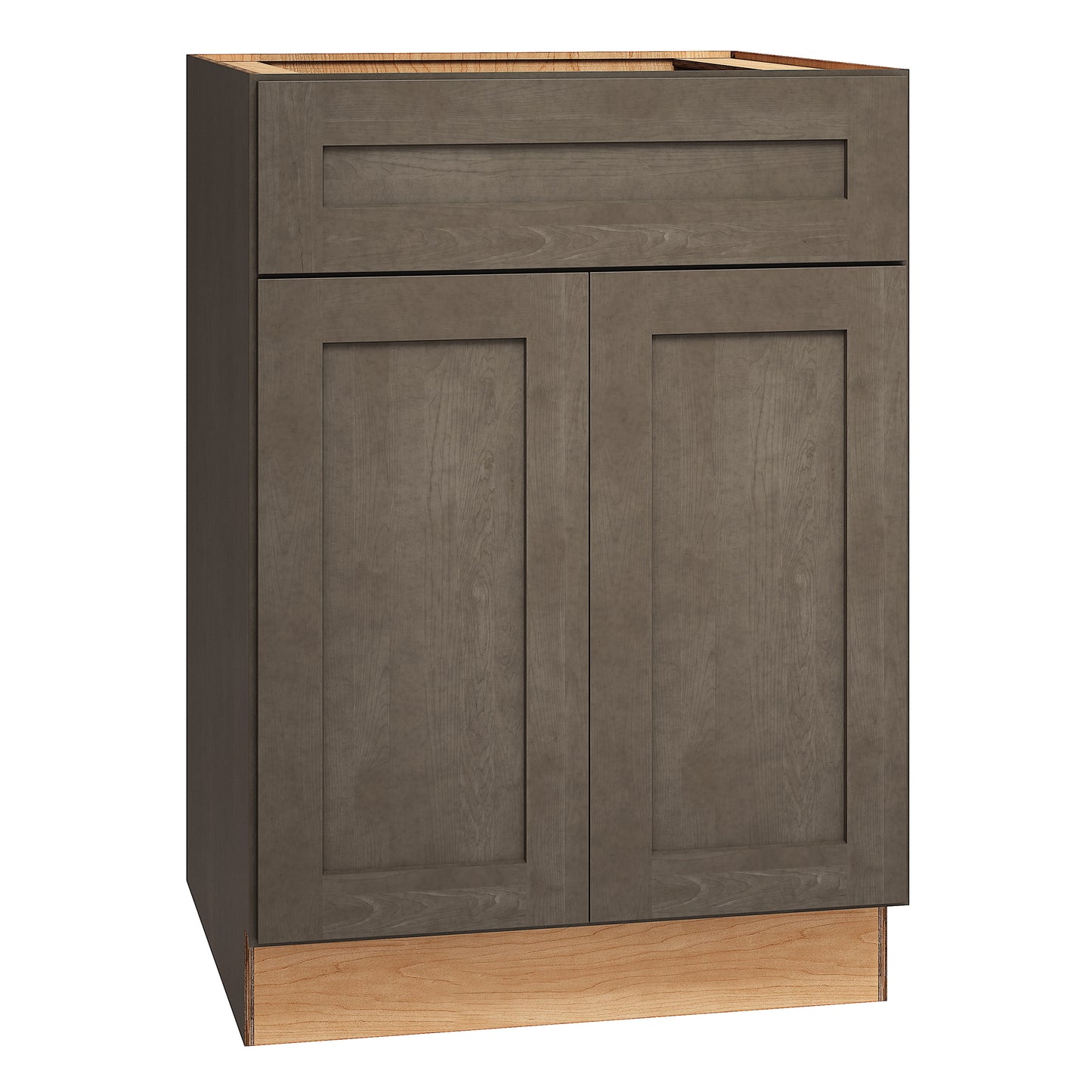 RELIABILT Pinnacle 24-in W x 34.5-in H x 24-in D Stain Sink Base Fully Assembled Plywood Cabinet Recessed Panel Shaker