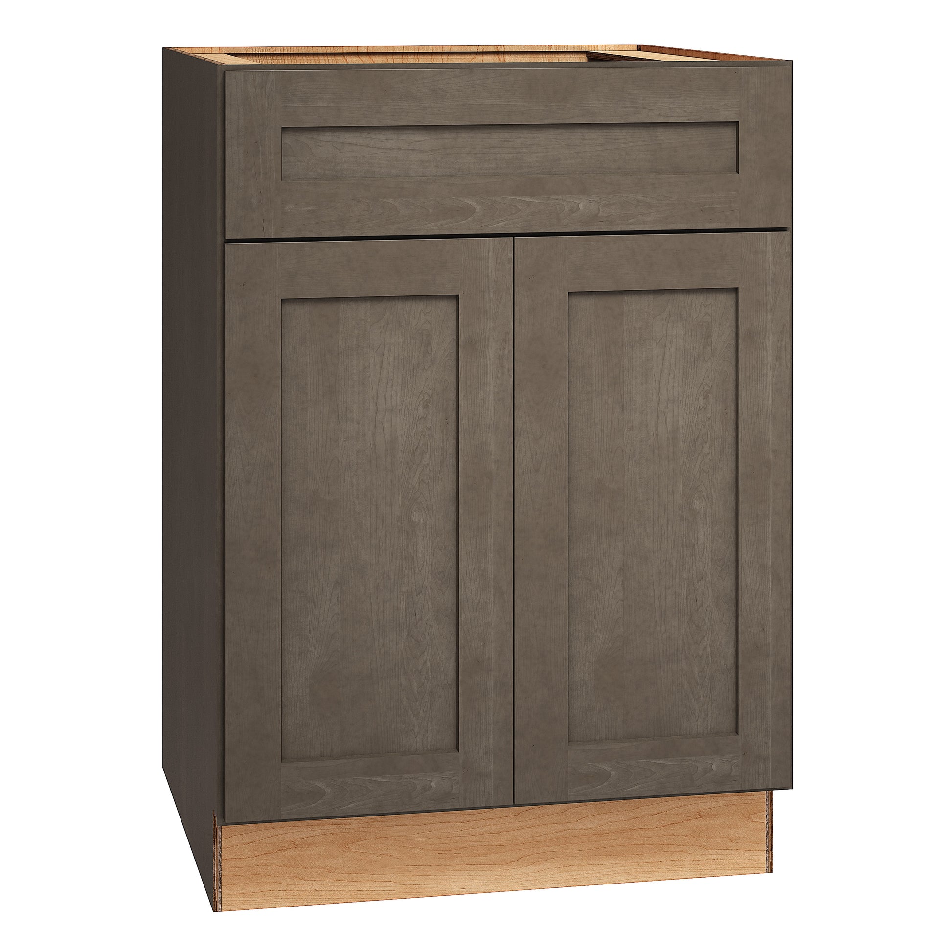 RELIABILT Pinnacle 24-in W x 34.5-in H x 24-in D Stain Sink Base Fully Assembled Plywood Cabinet Recessed Panel Shaker