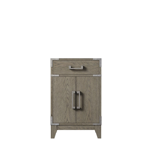 Lexora Wilton 20-in Grey Oak Bathroom Vanity Base Cabinet without Top