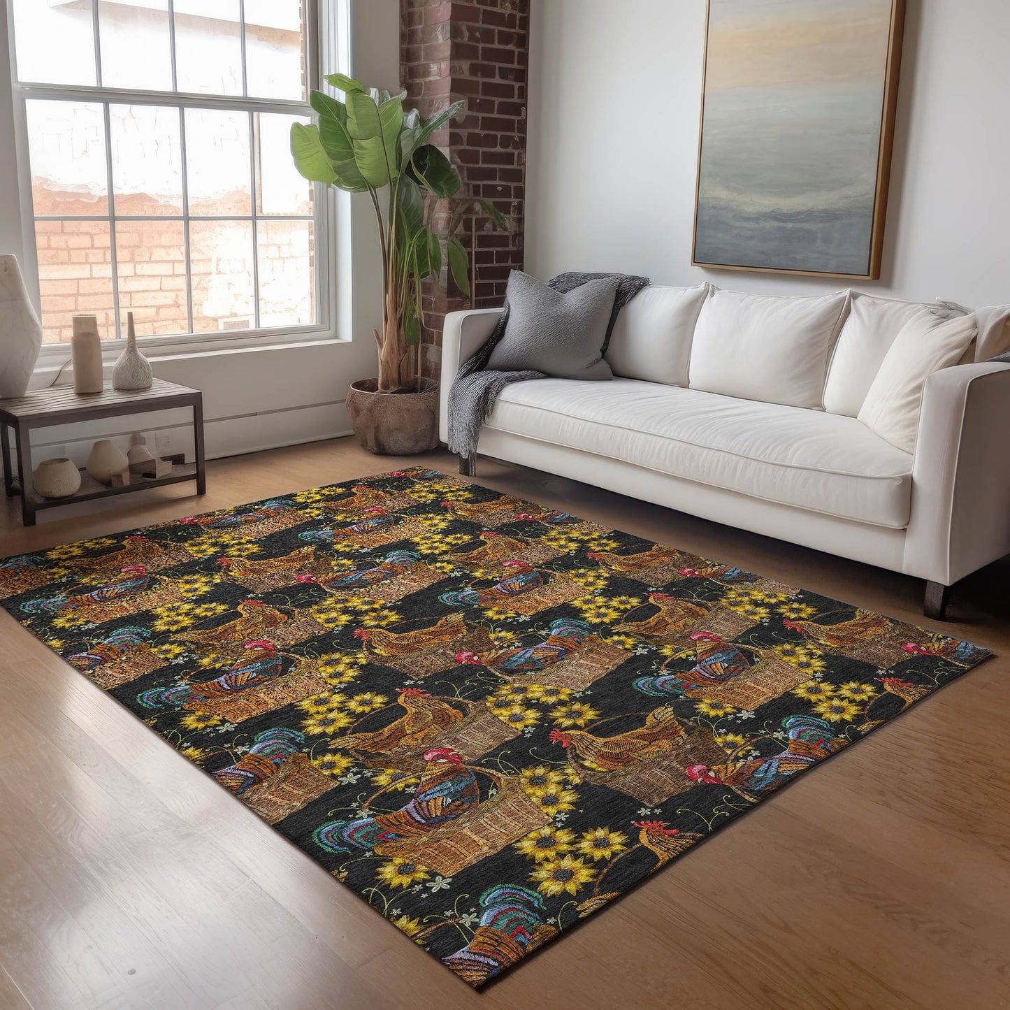 Addison Rugs Mayfield AMF157MI 9 x 12 (ft) Loomed Polyester Midnight Rectangular Indoor Geometric Machine washable Pet Friendly Area rug