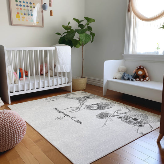 Addison Rugs Mayfield AMF221GY 9 x 12 (ft) Loomed Polyester Gray Rectangular Indoor Abstract Machine washable Pet Friendly Area rug