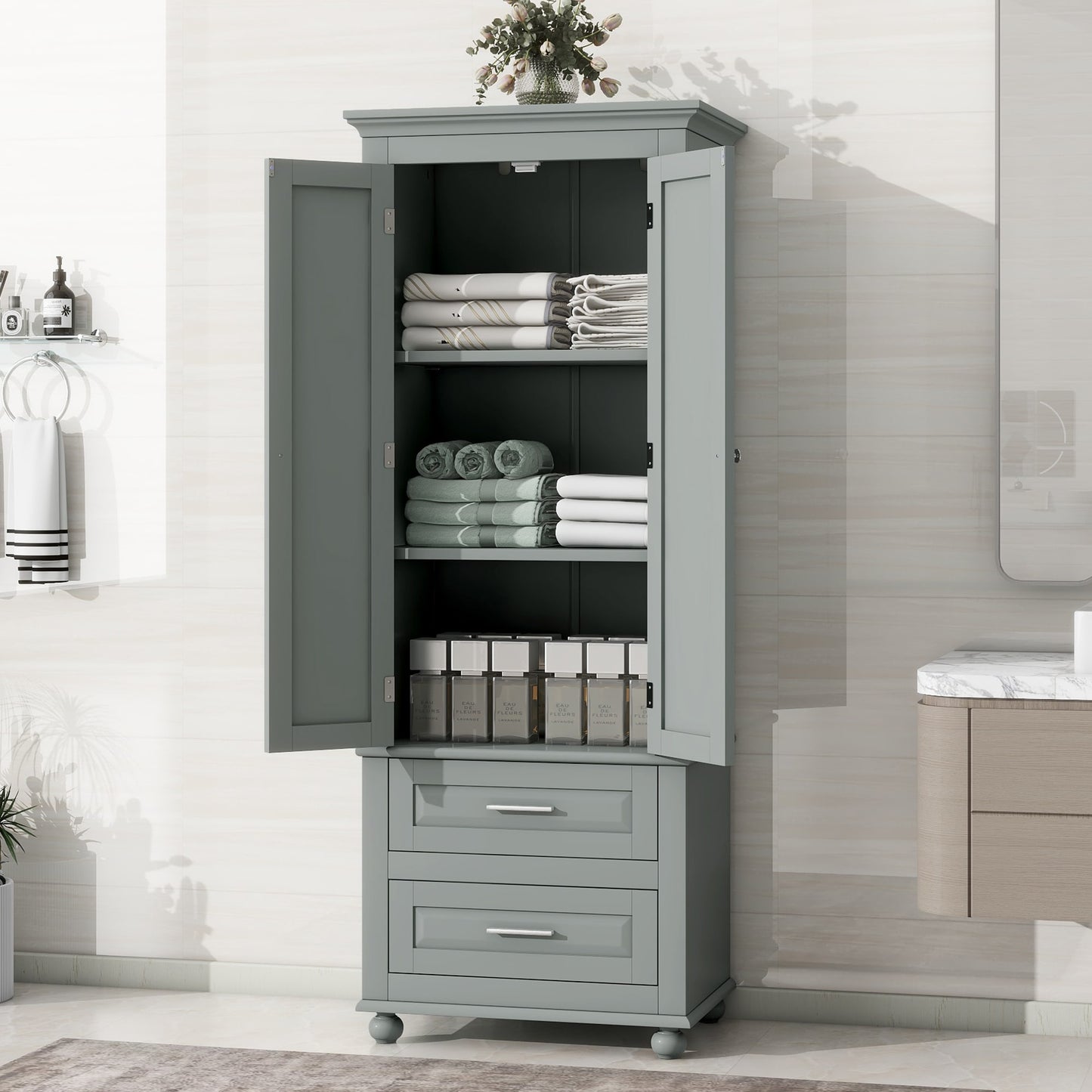 ToolCat Grey 2 -Drawer 25-in Combo dresser