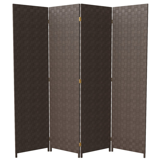 Oriental Furniture 70.0-in W x 71.0-in H Dark brown Vinyl/Polyresin Outdoor Privacy Screen
