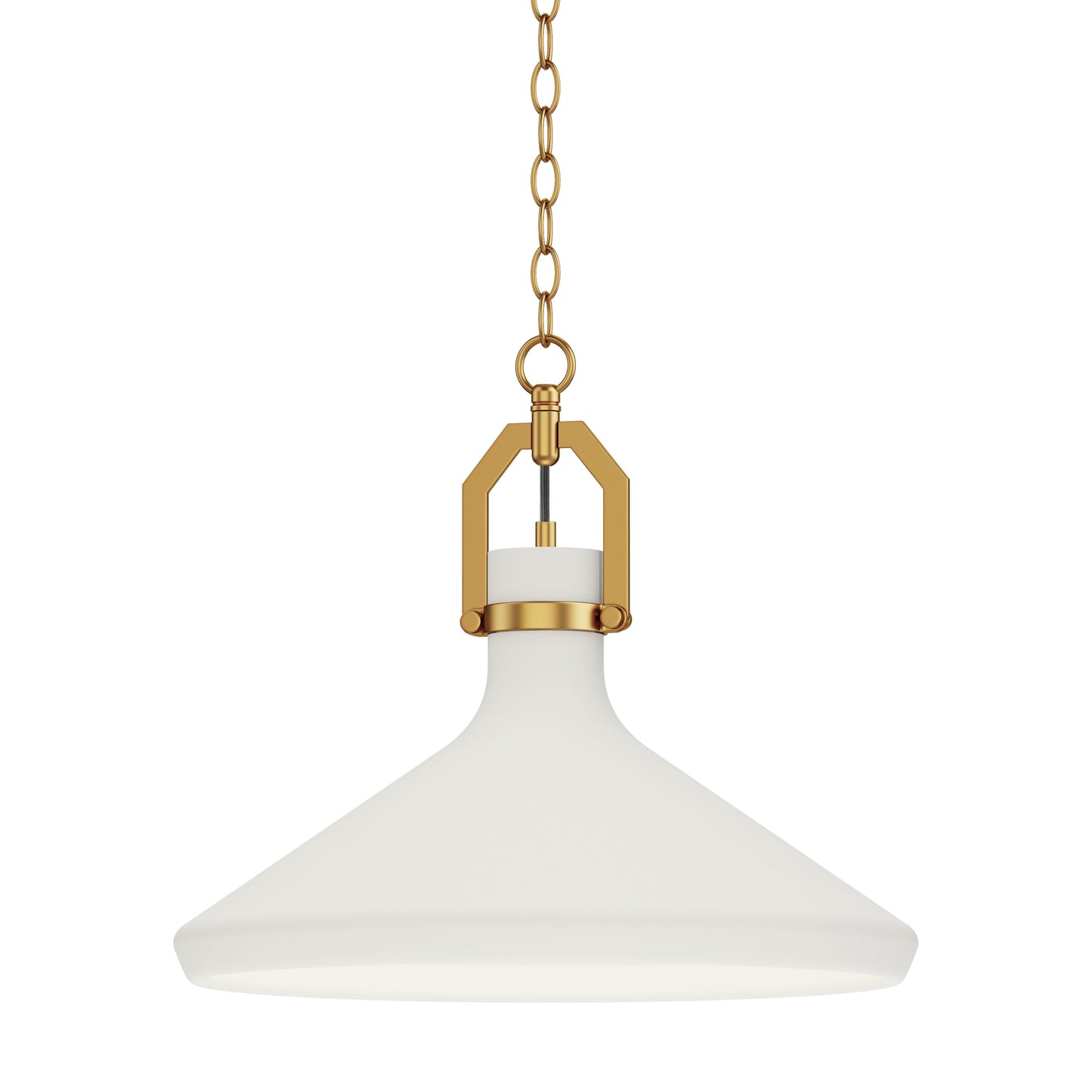 Maxim Lighting Lumi 1 -Light Satin brass Modern/contemporary Stone Geometric Small Indoor Hanging Pendant Light