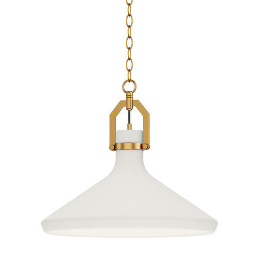 Maxim Lighting Lumi 1 -Light Satin brass Modern/contemporary Stone Geometric Small Indoor Hanging Pendant Light