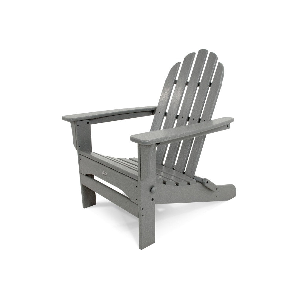 Trex Outdoor Furniture Cape Cod Stepping Stone HDPE Frame Stationary Adirondack Chair with Slat Seat