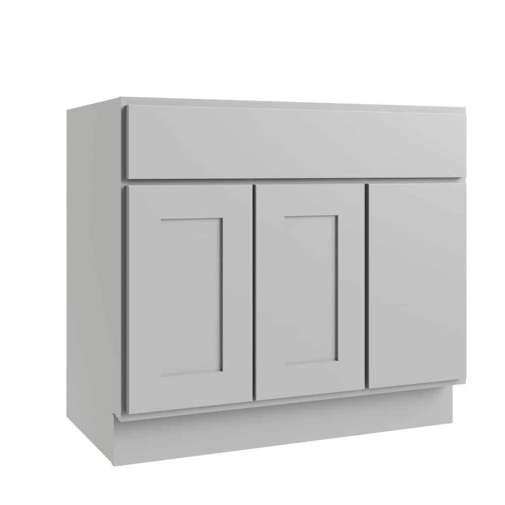 RELIABILT Parkstone 36-in Grey Bathroom Vanity Base Cabinet without Top
