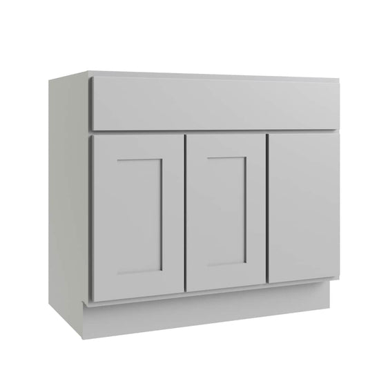 RELIABILT Parkstone 36-in Grey Bathroom Vanity Base Cabinet without Top