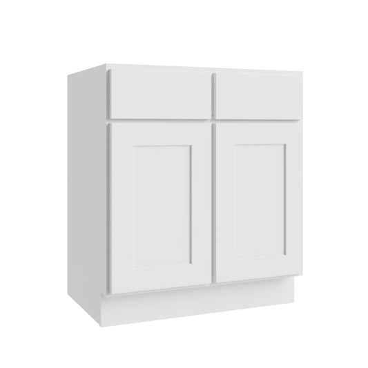 RELIABILT Parkstone 42-in W x 34.5-in H x 24-in D White Sink Base Fully Assembled Plywood Cabinet Flat Panel Shaker