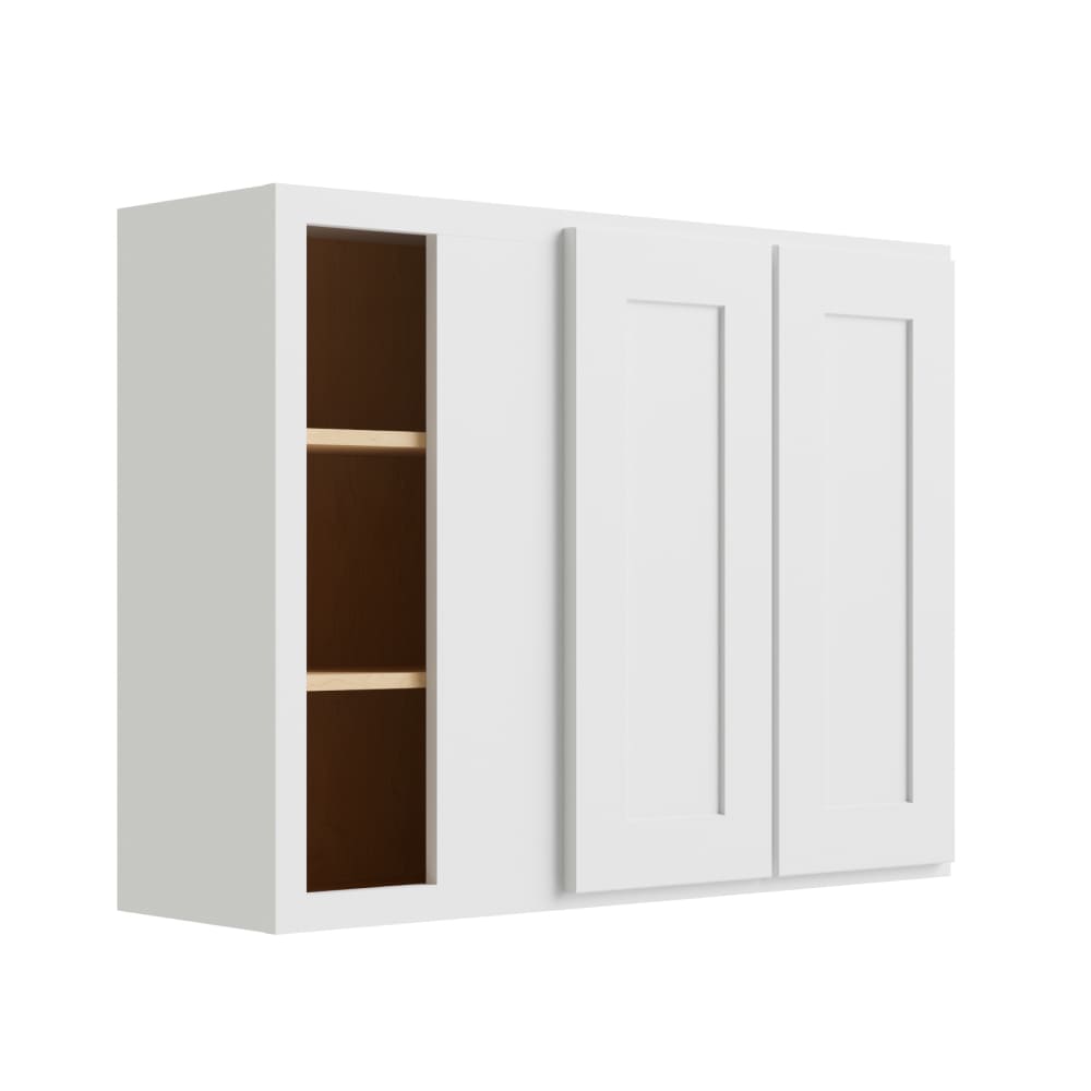 RELIABILT Parkstone 39-in W x 36-in H x 12-in D White Blind Corner Wall Fully Assembled Plywood Cabinet Shaker