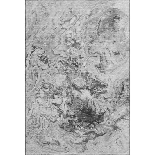 Addison Rugs Mayfield AMF603GY 8 x 10 (ft) Loomed Polyester Gray Rectangular Indoor Geometric Machine washable Pet Friendly Area rug