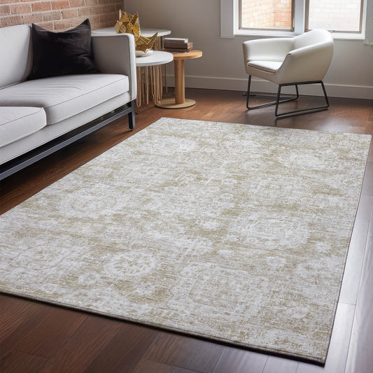 Addison Rugs Mayfield AMF634BG 8 x 10 (ft) Loomed Polyester Beige Rectangular Indoor Geometric Machine washable Pet Friendly Area rug
