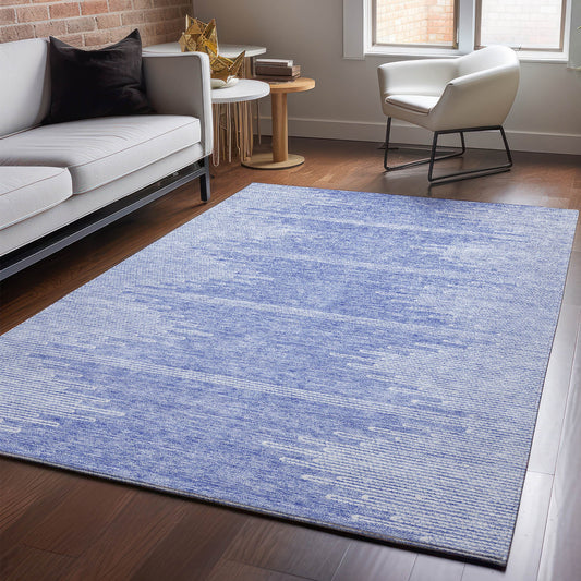 Addison Rugs Mayfield AMF647DN 10 x 14 (ft) Loomed Polyester Denim Rectangular Indoor Geometric Machine washable Pet Friendly Area rug
