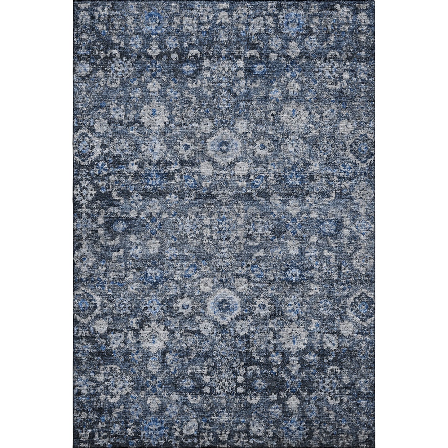 Addison Rugs Mayfield AMF651BU 10 x 14 (ft) Loomed Polyester Blue Rectangular Indoor Geometric Machine washable Pet Friendly Area rug