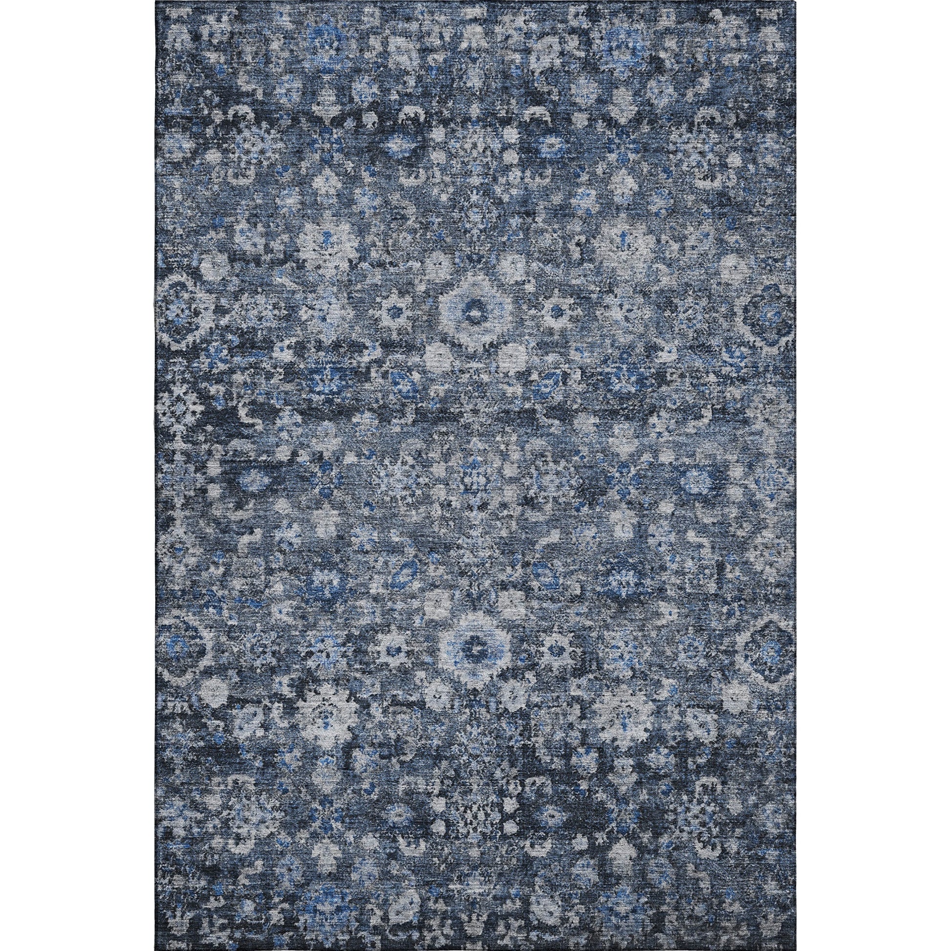 Addison Rugs Mayfield AMF651BU 10 x 14 (ft) Loomed Polyester Blue Rectangular Indoor Geometric Machine washable Pet Friendly Area rug