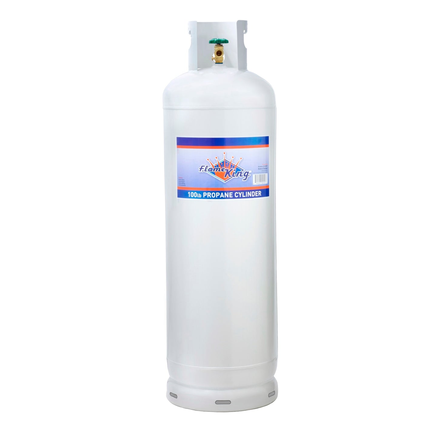 Flame King 100LB Empty Refillable LP Cylinder with POL Valve Steel Propane tank