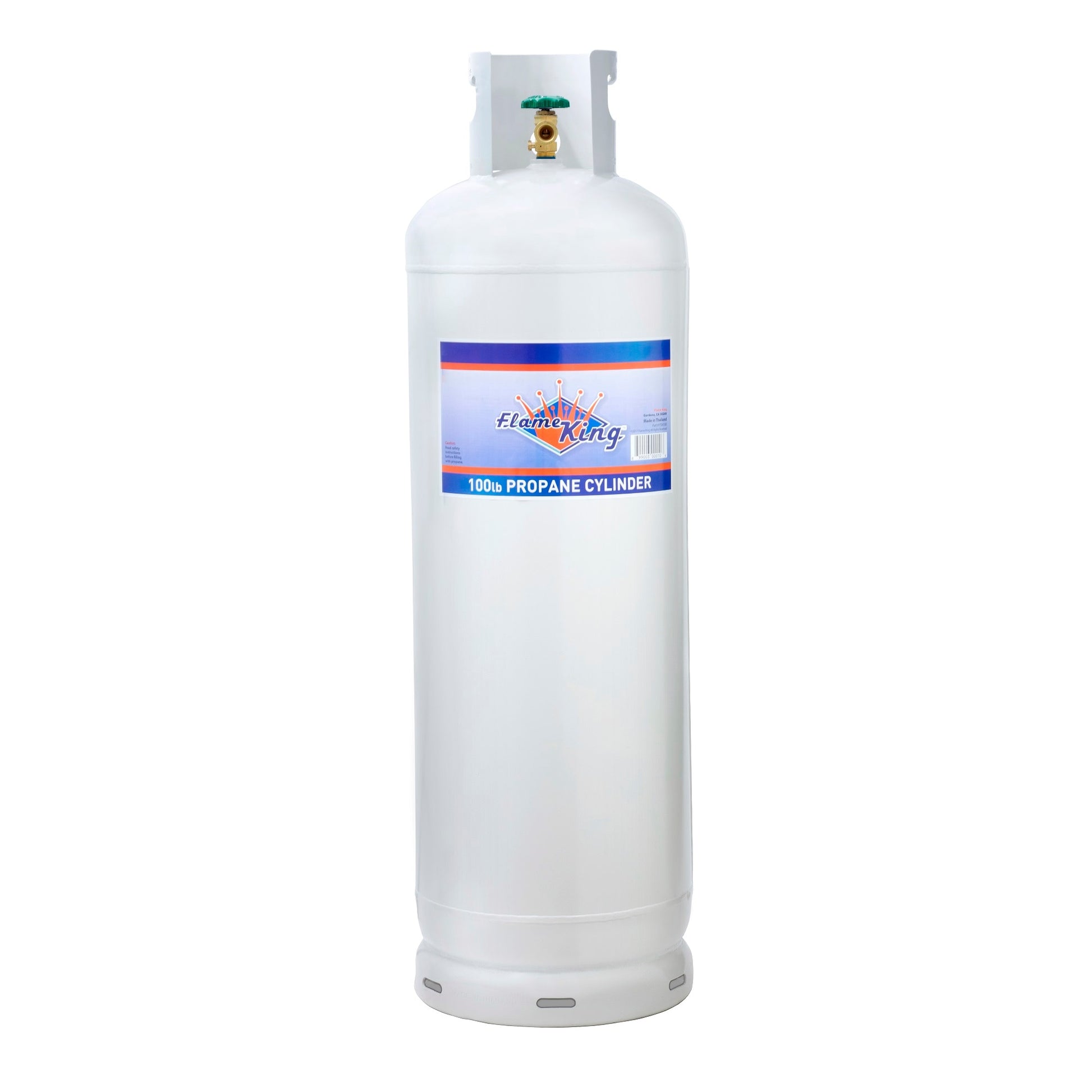 Flame King 100LB Empty Refillable LP Cylinder with POL Valve Steel Propane tank