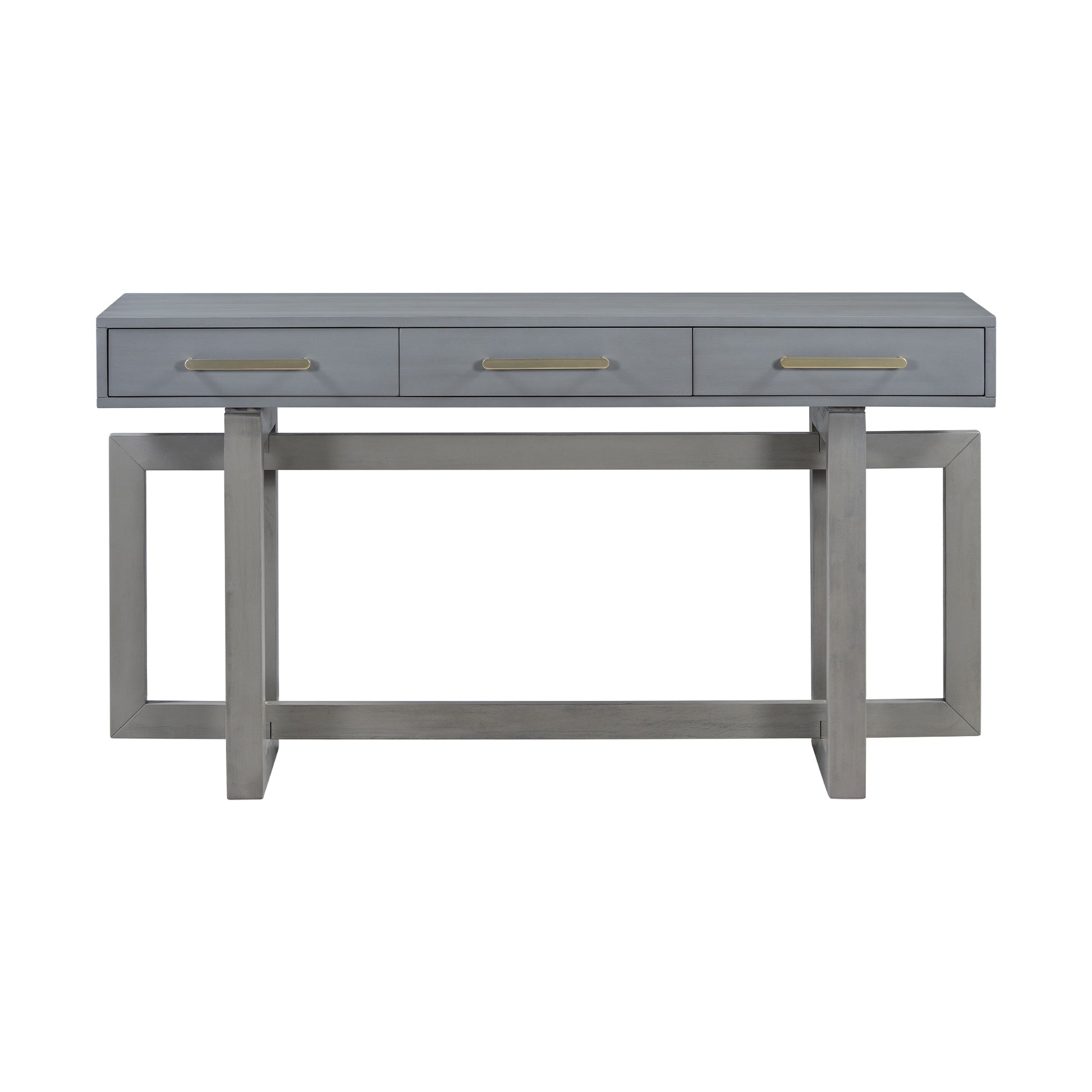 CESICIA Modern MDF Gray 57-in W x 30.6-in H with Drawers Coffee Table