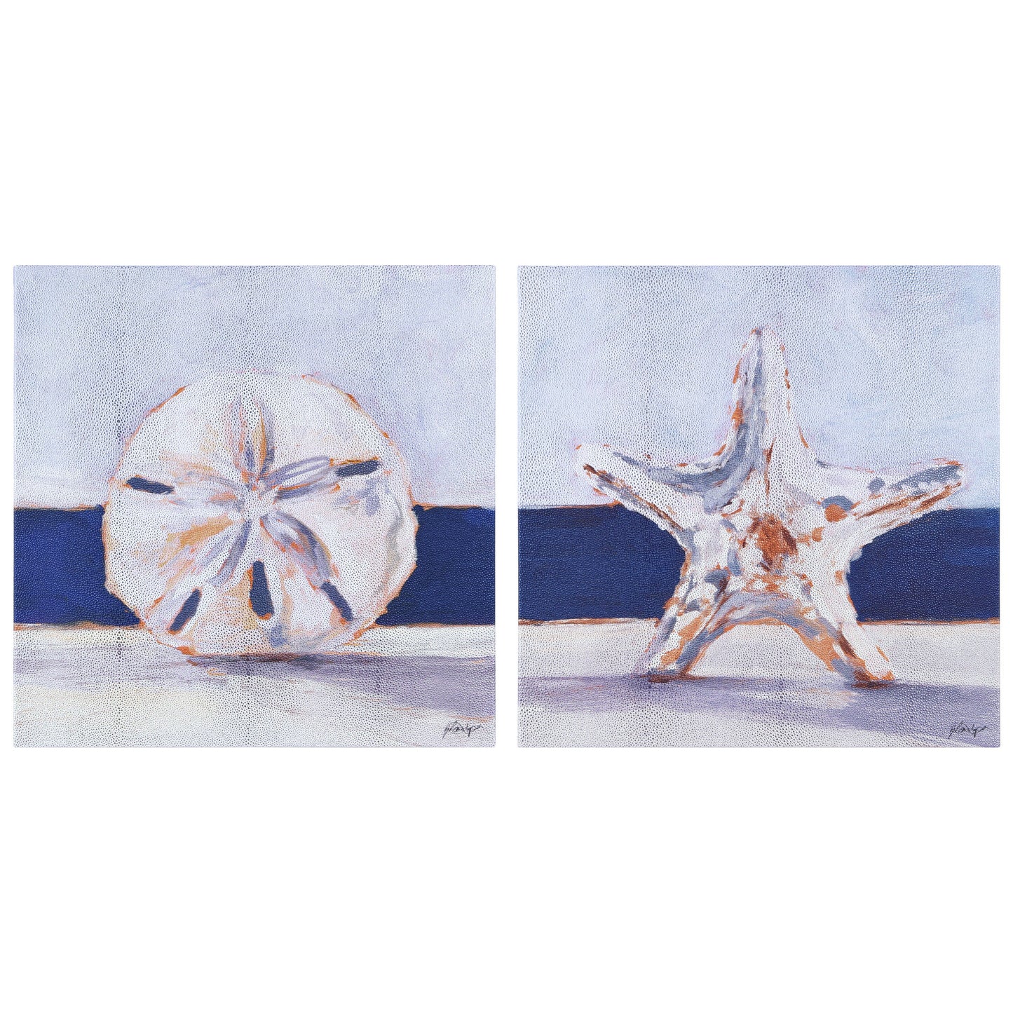 Empire Art Direct Coastal Serenity I II Unframed 22-in H x 44-in W Modern Canvas Print