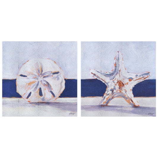 Empire Art Direct Coastal Serenity I II Unframed 22-in H x 44-in W Modern Canvas Print