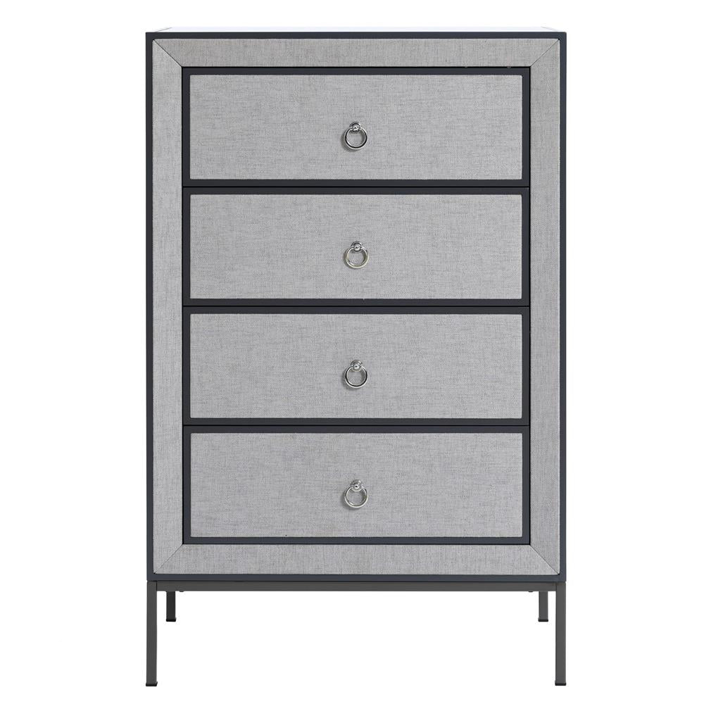 LuxenHome Gray Fir 4 -Drawer 23.62-in Standard dresser